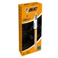 Penna a Sfera a Scatto 4 Colours Party Bic - 1 mm - 992701 (Nero Blu Rosso e Verde Conf. 12)