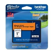 Nastro Originale Brother TZe-B31 - 12 mm x 5 m - Laminato (Nero su Arancione)