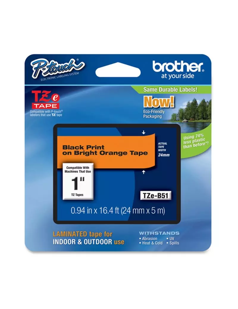 Nastro Originale Brother TZe-B31 - 12 mm x 5 m - Laminato (Nero su Arancione) Nastro Originale Brother TZe-B31 - 12 mm x 5 m - Laminato (Nero su Arancione)