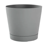 Vaso in Plastica Orione Teraplast - 26 Litri - Diametro 38 cm - 30518038414 (Grigio Nebbia)