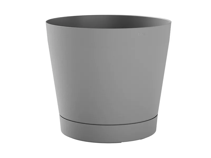 Vaso in Plastica Orione Teraplast - 26 Litri - Diametro 38 cm - 30518038414 (Grigio Nebbia)