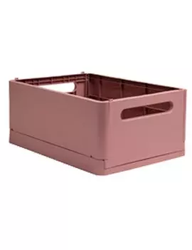 Contenitore Pieghevole The Smart Case Midi Skandi Exacompta - 27,6x18,8 x12 cm - 27138D (Rosa Antico)