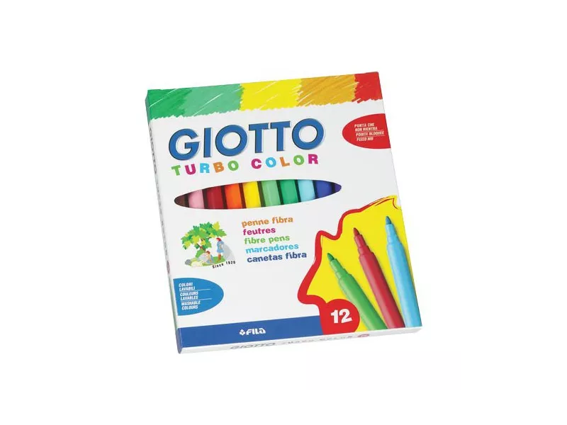 Pennarelli Turbo Color Giotto - Punta Fine - 0,5-2 mm (Assortiti Conf. 12) Pennarelli Turbo Color Giotto - Punta Fine - 0,5-2 mm (Assortiti Conf. 12)