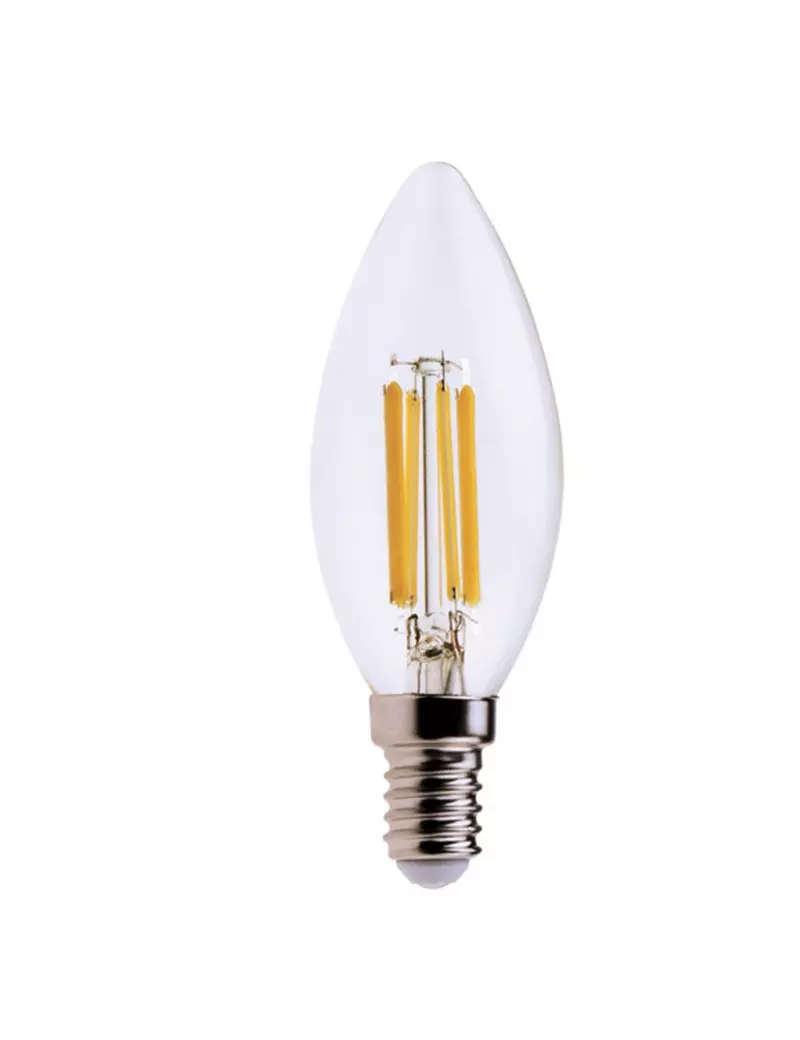 Lampadina LED MKC - E14 - Goccia a Filamento - 6 W - 499048542 (Bianco Freddo) Lampadina LED MKC - E14 - Goccia a Filamento - 6 W - 499048542 (Bianco Freddo)