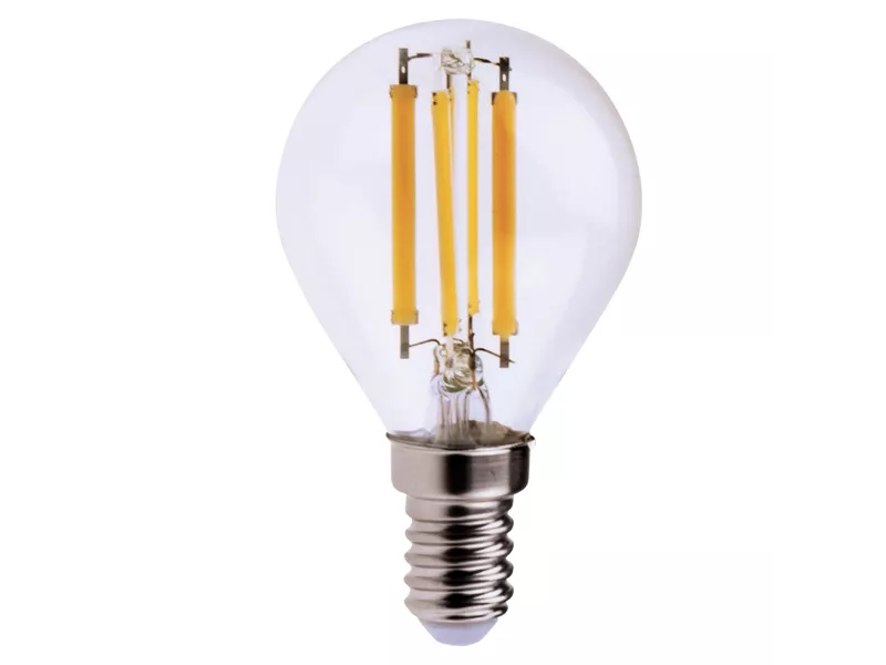 Lampadina LED MKC - E14 - Minisfera a Filamento - 6 W - 499048550 (Bianco Caldo)