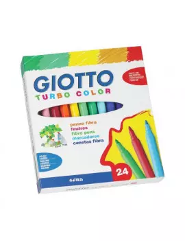 Pennarelli Turbo Color Giotto - Punta Fine - 0,5-2 mm (Assortiti Conf. 24)