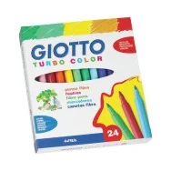 Pennarelli Turbo Color Giotto - Punta Fine - 0,5-2 mm (Assortiti Conf. 24)