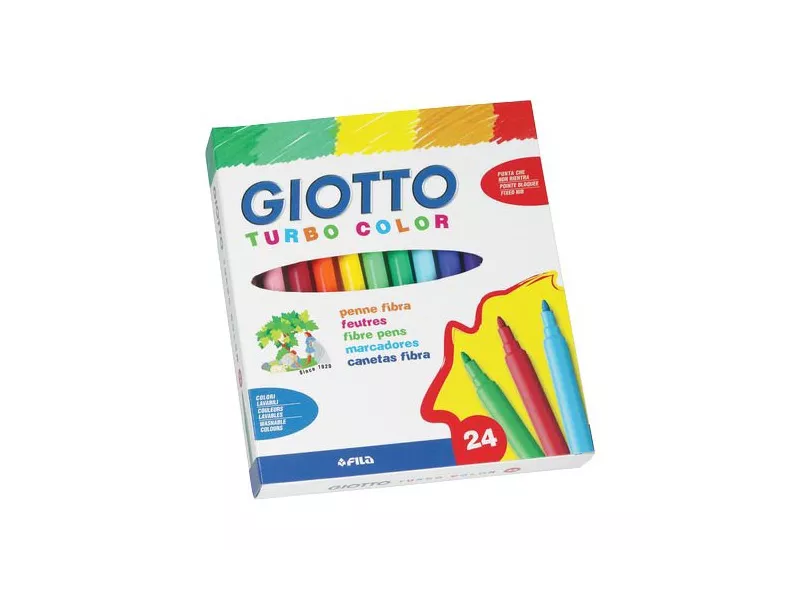 Pennarelli Turbo Color Giotto - Punta Fine - 0,5-2 mm (Assortiti Conf. 24) Pennarelli Turbo Color Giotto - Punta Fine - 0,5-2 mm (Assortiti Conf. 24)