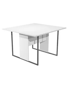 Tavolo Riunioni Essence Artexport - Gamba Antracite Opaco - 120x110x74,4 cm - 424/3/AF (Bianco)