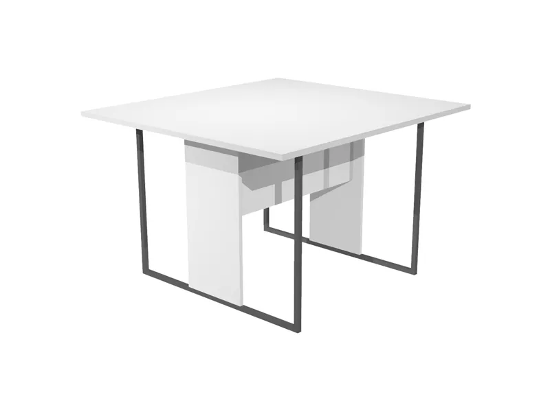 Tavolo Riunioni Essence Artexport - Gamba Antracite Opaco - 120x110x74,4 cm - 424/3/AF (Bianco)