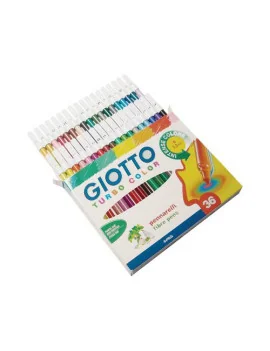 Pennarelli Turbo Color Giotto - Punta Fine - 0,5-2 mm (Assortiti Conf. 36)