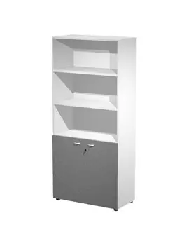 Mobile Alto con Ante Inferiori Essence Artexport - 90x45x200 cm - AR/ST+AB/3T (Bianco e Antracite)