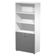 Mobile Alto con Ante Inferiori Essence Artexport - 90x45x200 cm - AR/ST+AB/3T (Bianco e Antracite)