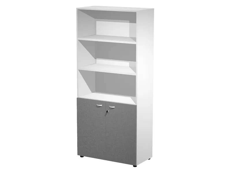 Mobile Alto con Ante Inferiori Essence Artexport - 90x45x200 cm - AR/ST+AB/3T (Bianco e Antracite)