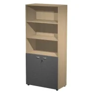 Mobile Alto con Ante Inferiori Essence Artexport - 90x45x200 cm - AR/ST+AB/CT (Rovere e Antracite)