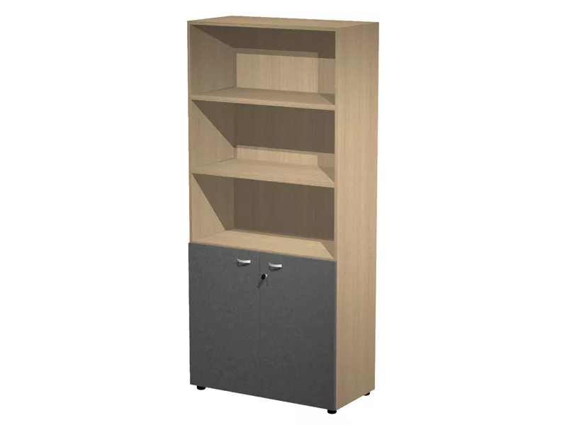 Mobile Alto con Ante Inferiori Essence Artexport - 90x45x200 cm - AR/ST+AB/CT (Rovere e Antracite)