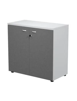 Mobile Basso con Ante Essence Artexport - 90x46x85 cm - AR/MB+AB/3T (Bianco e Antracite)