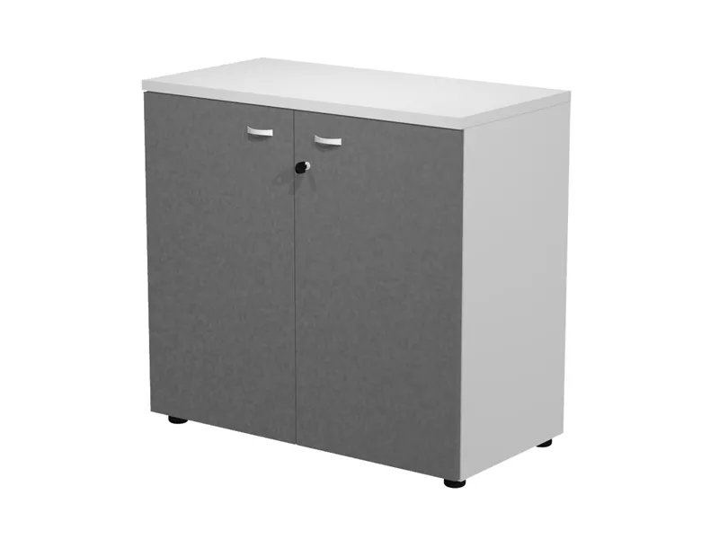 Mobile Basso con Ante Essence Artexport - 90x46x85 cm - AR/MB+AB/3T (Bianco e Antracite)