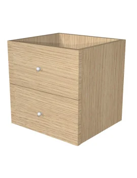 Cassettiera per Libreria a Caselle Rainbow Artexport - 2 Cassetti - 32,5x28,8x32,5 cm - 2C MaxC/C (Rovere)