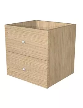 Cassettiera per Libreria a Caselle Rainbow Artexport - 2 Cassetti - 32,5x28,8x32,5 cm - 2C MaxC/C (Rovere)