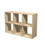 Libreria a Caselle Rainbow Artexport - 6 Caselle - 104,1x29,2x69,8 cm - 6MaxC/C (Rovere)