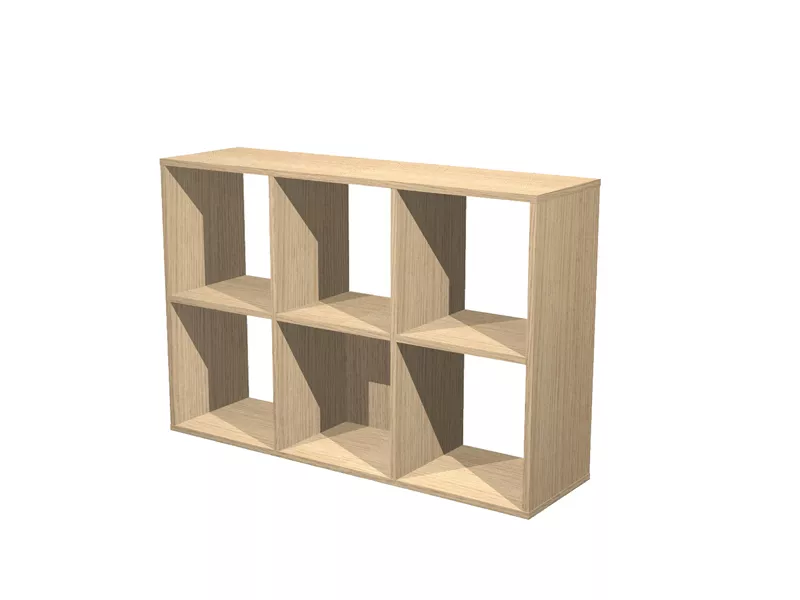 Libreria a Caselle Rainbow Artexport - 6 Caselle - 104,1x29,2x69,8 cm - 6MaxC/C (Rovere)