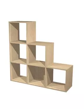 Libreria a Caselle Rainbow Artexport - 6 Caselle a Scalare - 104,1x29,2x103,9 cm - 6DMaxC/C (Rovere)