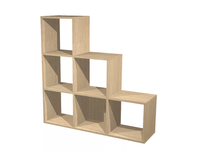 Libreria a Caselle Rainbow Artexport - 6 Caselle a Scalare - 104,1x29,2x103,9 cm - 6DMaxC/C (Rovere) Libreria a Caselle Rainbow Artexport - 6 Caselle a Scalare - 104,1x29,2x103,9 cm - 6DMaxC/C (Rovere)