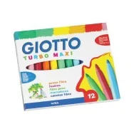 Pennarelli Turbo Maxi Giotto - Punta Larga - 1-3 mm (Assortiti Conf. 12)
