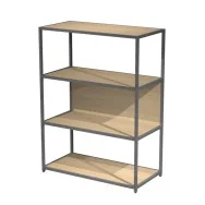 Libreria Modular Artexport - 4 Ripiani - 90x44x122 cm - DOE122C-AF-C (Antracite e Rovere)