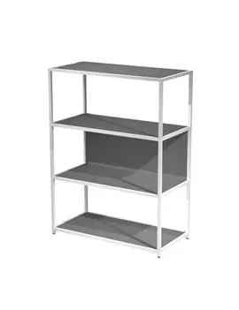 Libreria Modular Artexport - 4 Ripiani - 90x44x122 cm - DOE122C-AN-T (Antracite e Bianco)