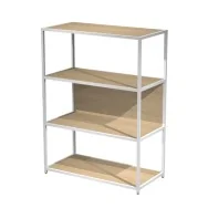 Libreria Modular Artexport - 4 Ripiani - 90x44x122 cm - DOE122C-AN-C (Bianco e Rovere)