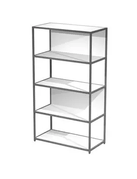 Libreria Modular Artexport - 5 Ripiani - 90x44x161 cm - DOE161C-AF-3 (Bianco e Antracite)