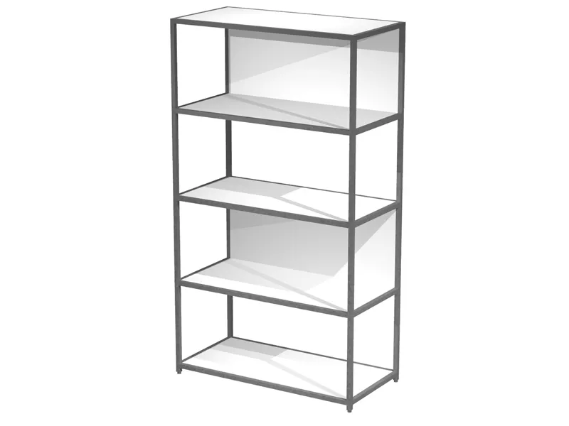 Libreria Modular Artexport - 5 Ripiani - 90x44x161 cm - DOE161C-AF-3 (Bianco e Antracite)