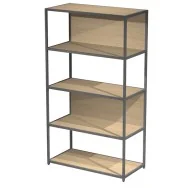 Libreria Modular Artexport - 5 Ripiani - 90x44x161 cm - DOE161C-AF-C (Antracite e Rovere)