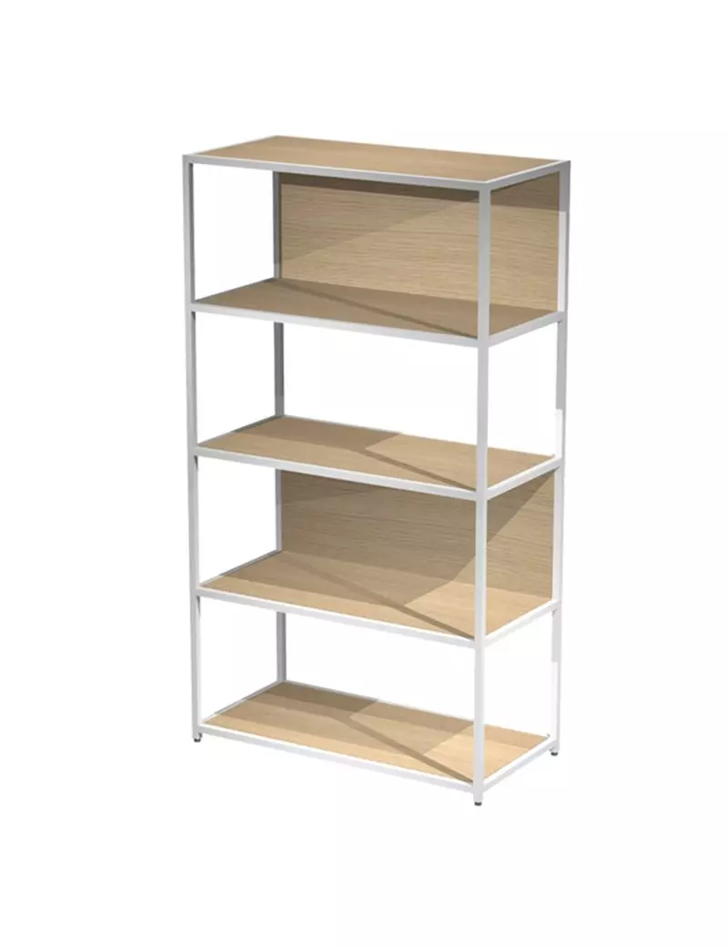 Libreria Modular Artexport - 5 Ripiani - 90x44x161 cm - DOE161C-AN-C (Bianco e Rovere) Libreria Modular Artexport - 5 Ripiani - 90x44x161 cm - DOE161C-AN-C (Bianco e Rovere)