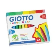 Pennarelli Turbo Maxi Giotto - Punta Larga - 1-3 mm (Assortiti Conf. 24)