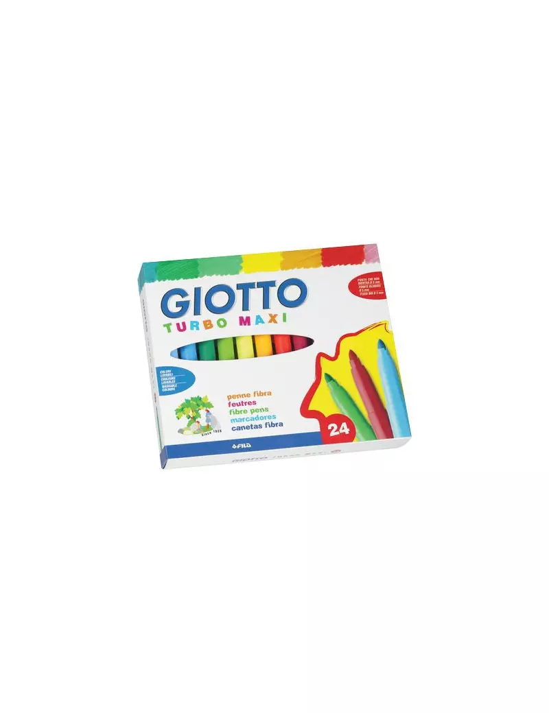 Pennarelli Turbo Maxi Giotto - Punta Larga - 1-3 mm (Assortiti Conf. 24) Pennarelli Turbo Maxi Giotto - Punta Larga - 1-3 mm (Assortiti Conf. 24)