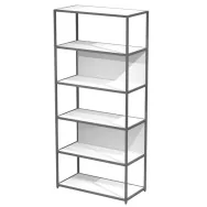 Libreria Modular Artexport - 6 Ripiani - 90x44x200 cm - DOE200C-AF-3 (Bianco e Antracite)