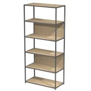 Libreria Modular Artexport - 6 Ripiani - 90x44x200 cm - DOE200C-AF-C (Antracite e Rovere)