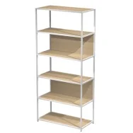 Libreria Modular Artexport - 6 Ripiani - 90x44x200 cm - DOE200C-AN-C (Bianco e Rovere)
