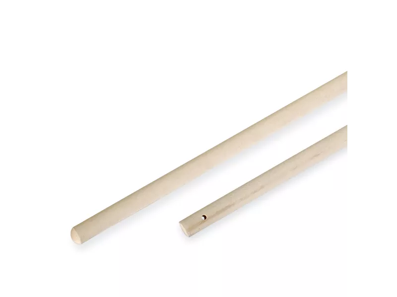 Manico in Legno per Scope e Tergivetro Perfetto - con Foro - 140 cm - 0037A