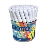 Pennarelli Turbo Maxi Giotto - Punta Larga - 1-3 mm (Assortiti Conf. 48)