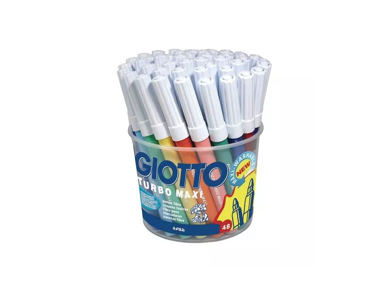 Pennarelli Turbo Maxi Giotto - Punta Larga - 1-3 mm (Assortiti Conf. 48) Pennarelli Turbo Maxi Giotto - Punta Larga - 1-3 mm (Assortiti Conf. 48)