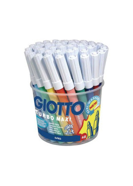 Pennarelli Turbo Maxi Giotto - Punta Larga - 1-3 mm (Assortiti Conf. 48)