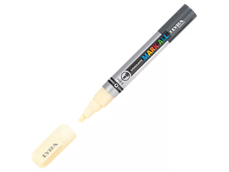 Marcatore Permanente Graduate Mark All Lyra - Punta Tonda - 2 mm - L6820005 (Giallo Chiaro)