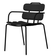 Sedia da Attesa Lemon Unisit - con Braccioli - Polipropilene - LEB/NE (Nero)