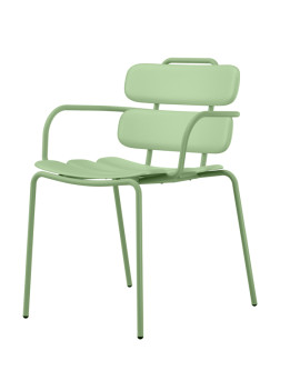 Sedia da Attesa Lemon Unisit - con Braccioli - Polipropilene - LEB/VE (Verde)