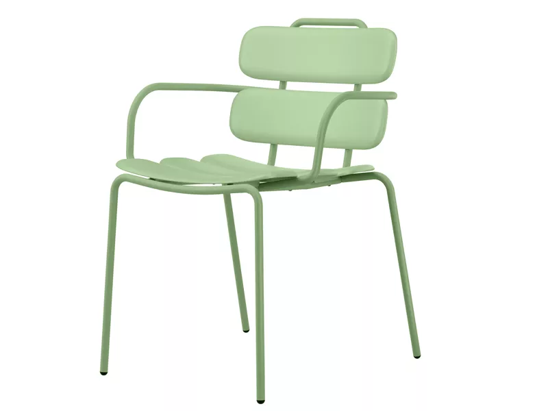 Sedia da Attesa Lemon Unisit - con Braccioli - Polipropilene - LEB/VE (Verde)