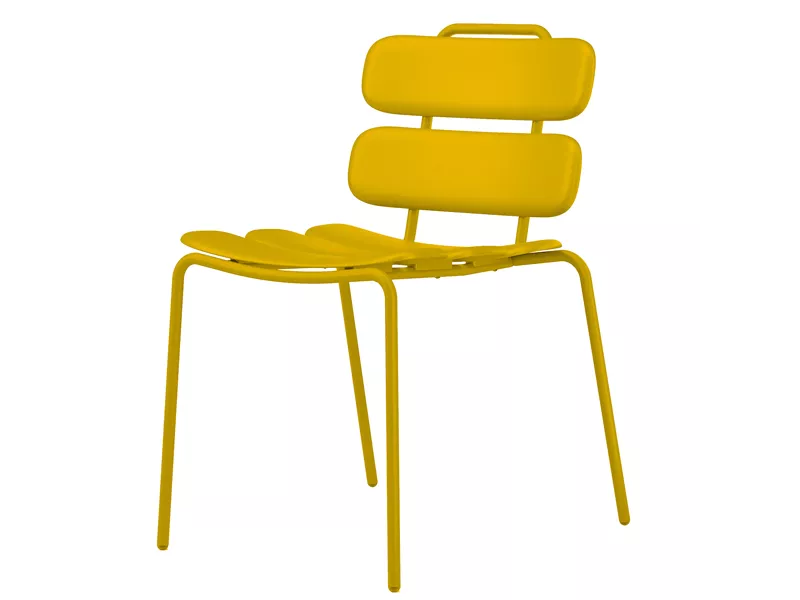 Sedia da Attesa Lemon Unisit - senza Braccioli - Polipropilene - LEM/GI (Giallo)